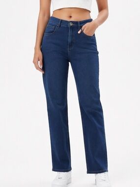 Halara straight  Stretch Jeans – High Rise – Medium Wash – NEW size small
